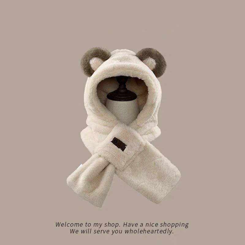 Ear Trapper Scarfed Hat Bear
