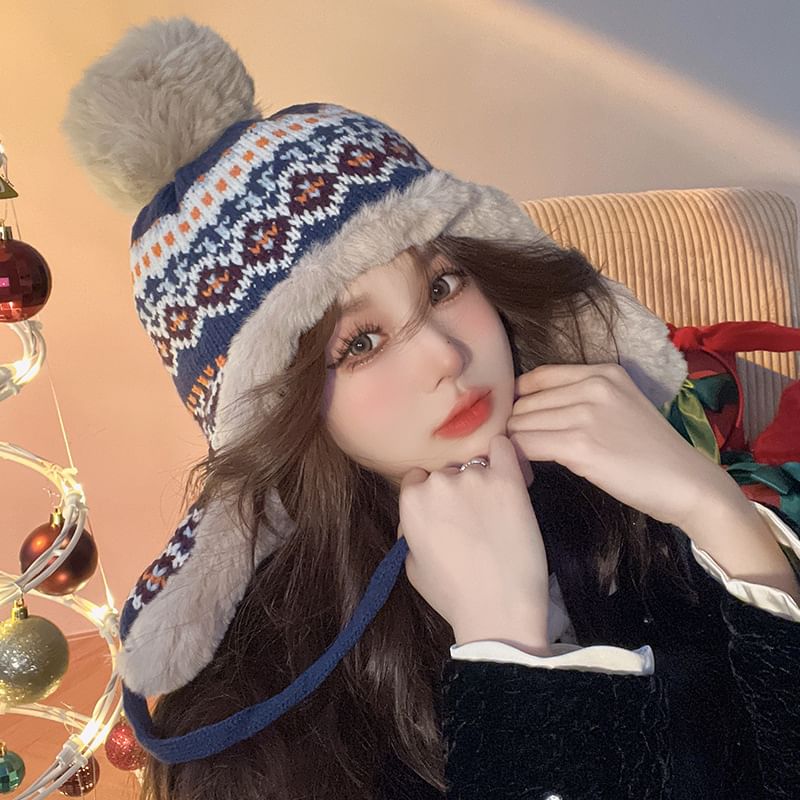 Trapper Patterned Hat