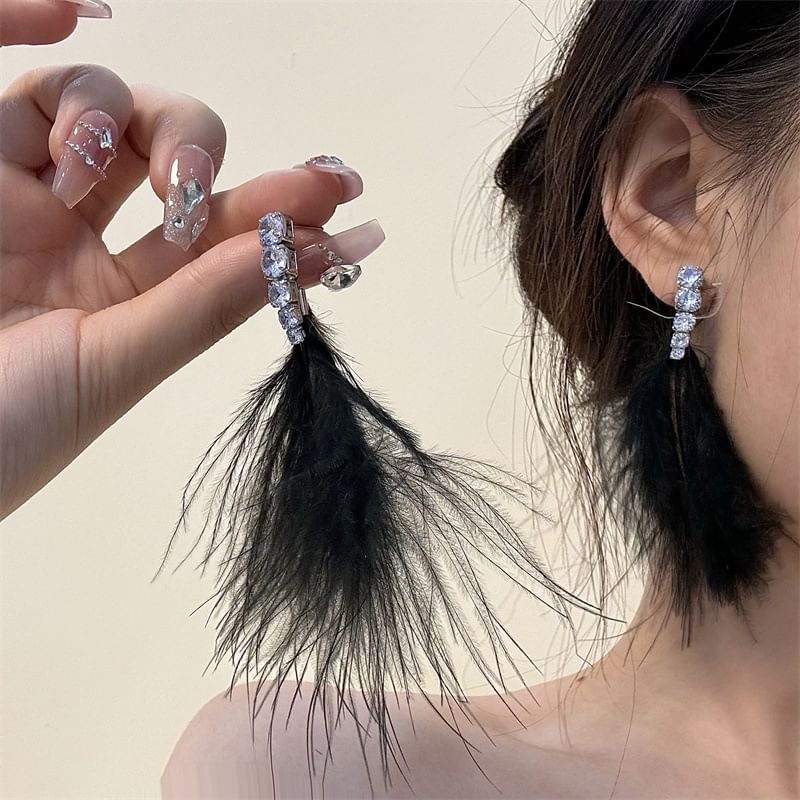 Feather Drop Earring