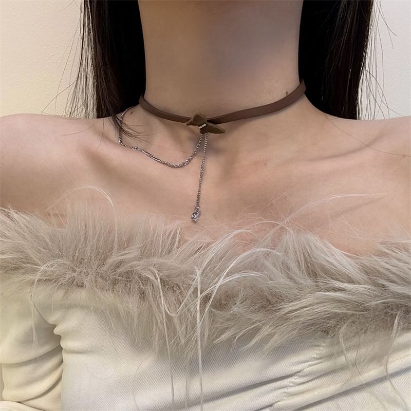 Velvet Butterfly Choker