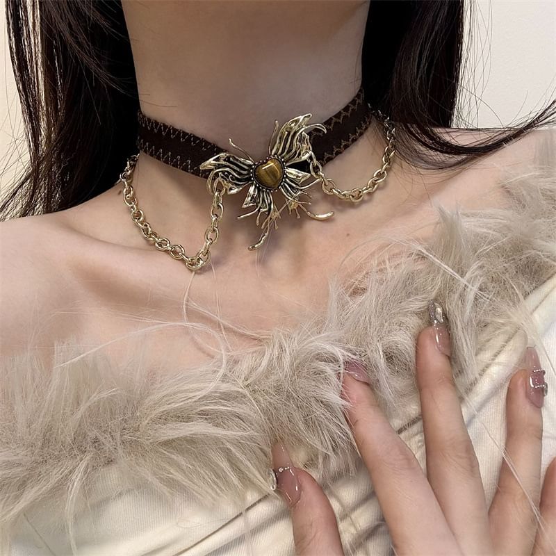 Choker Earring Butterfly /