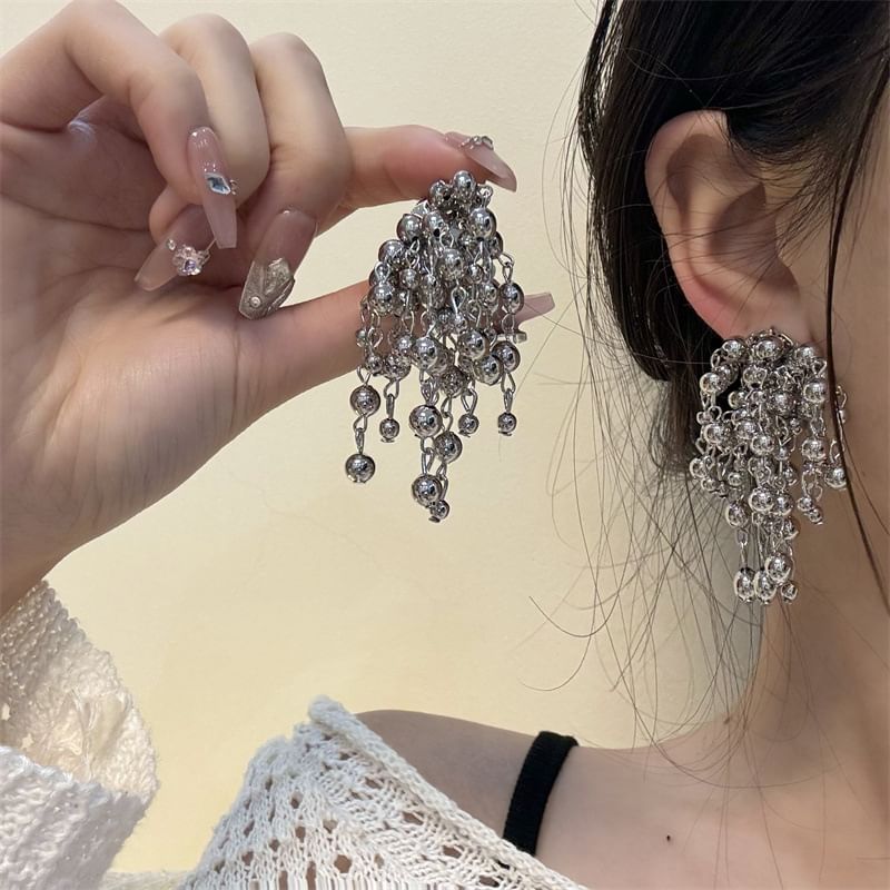 Earring Ball Fringed