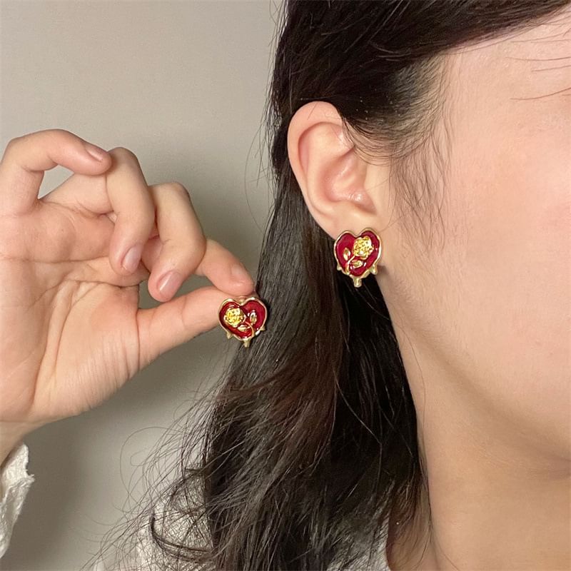 Heart Drop Earring