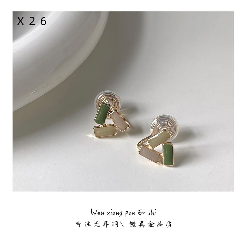 Geometric Earring Clip-On Glaze