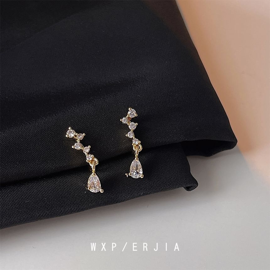 Clip-On Drop Earring Rhinestone