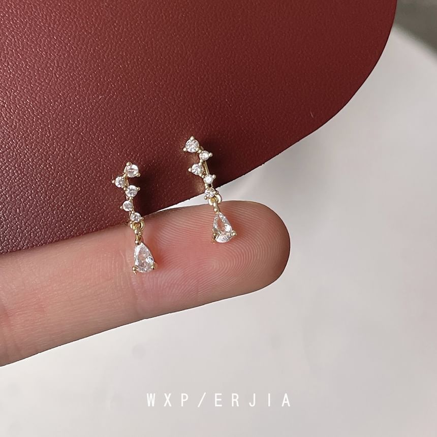 Clip-On Drop Earring Rhinestone