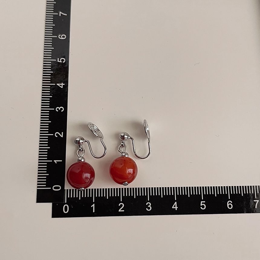 Clip-On Drop Earring Gemstone