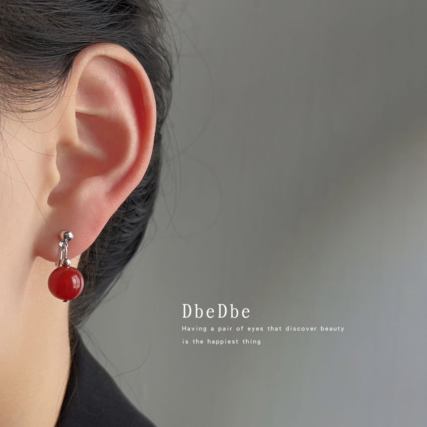 Clip-On Drop Earring Gemstone