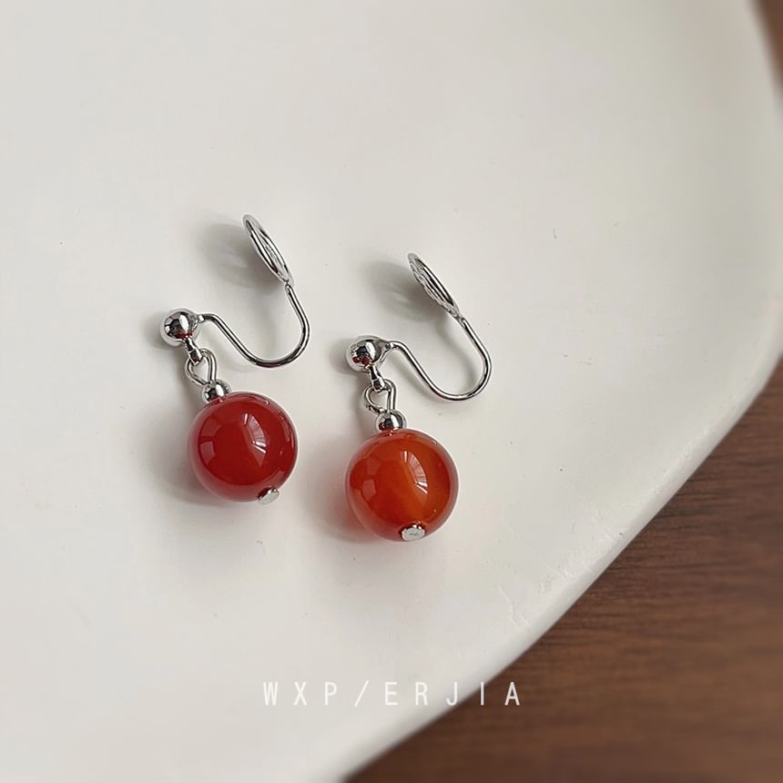 Clip-On Drop Earring Gemstone