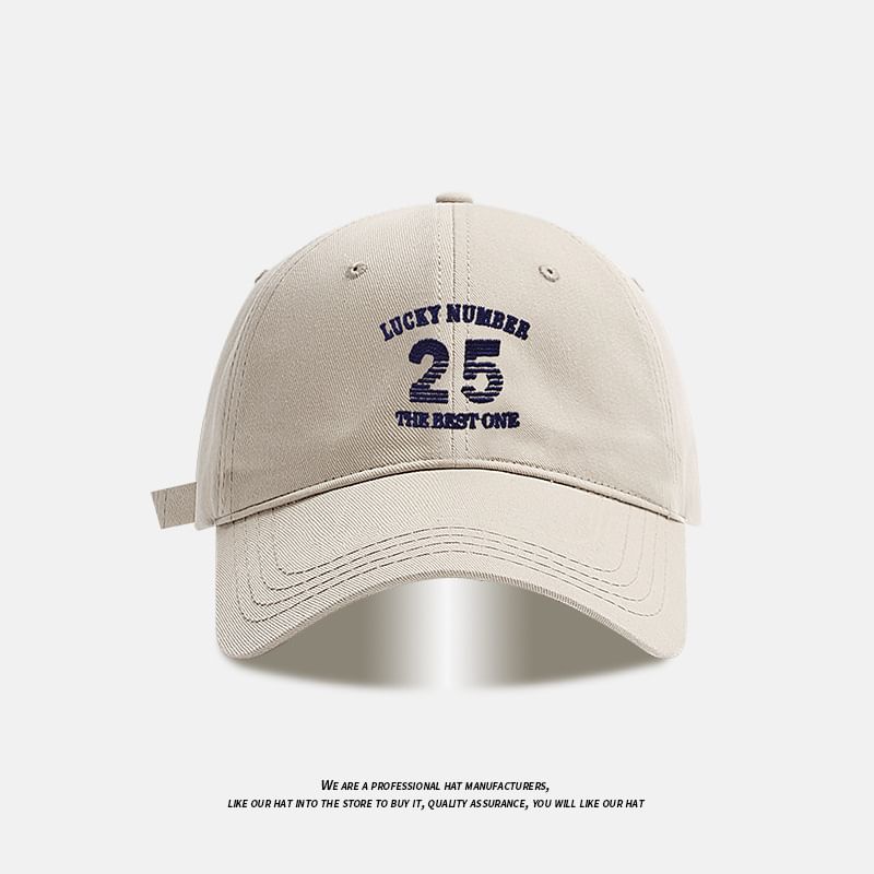 Number Baseball Cap Embroidered