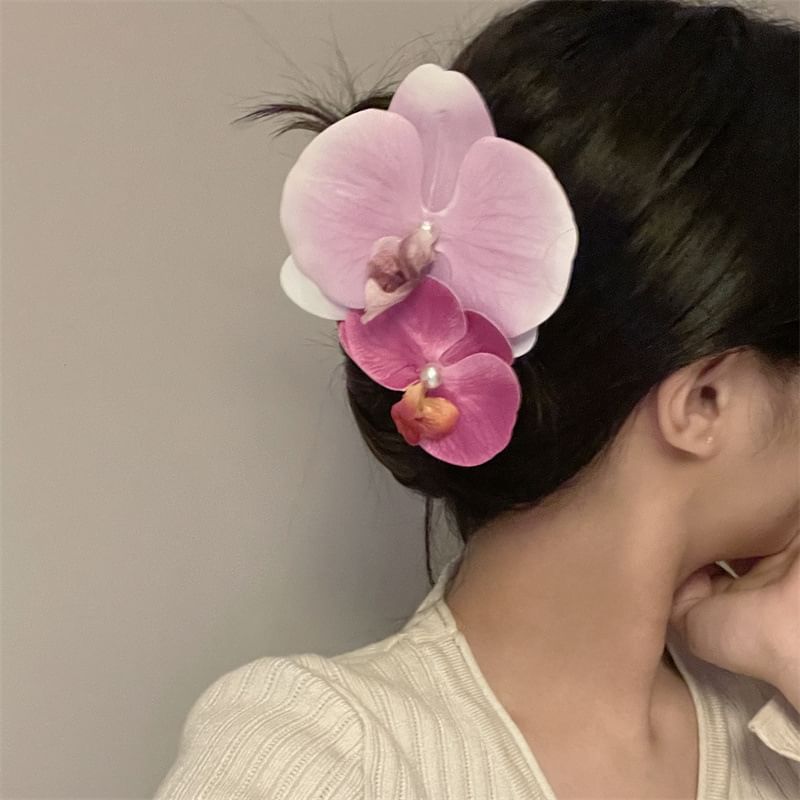 Hair Clamp Floral Fabric