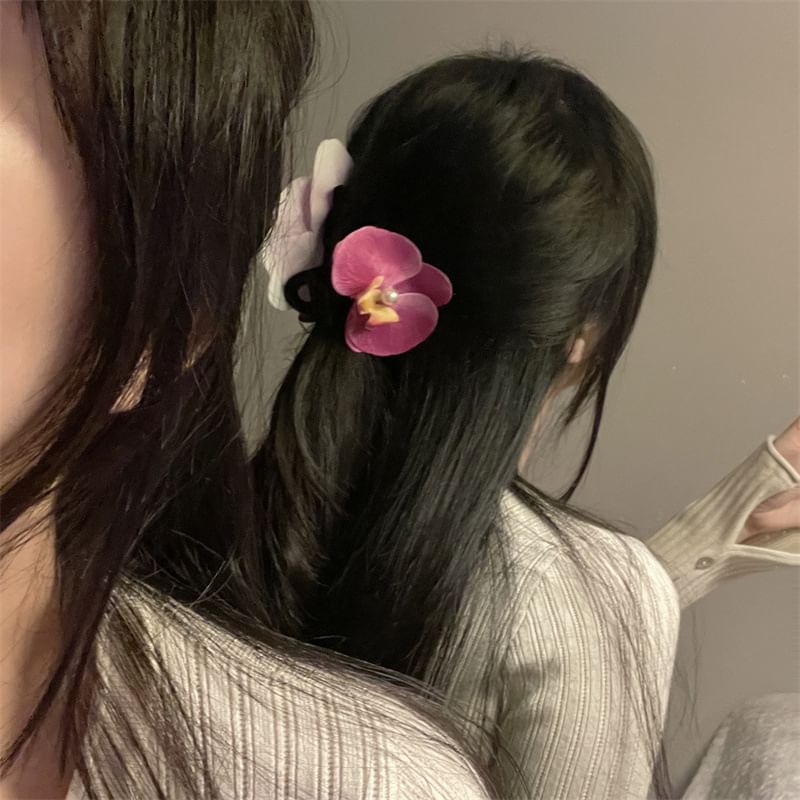 Hair Clamp Floral Fabric