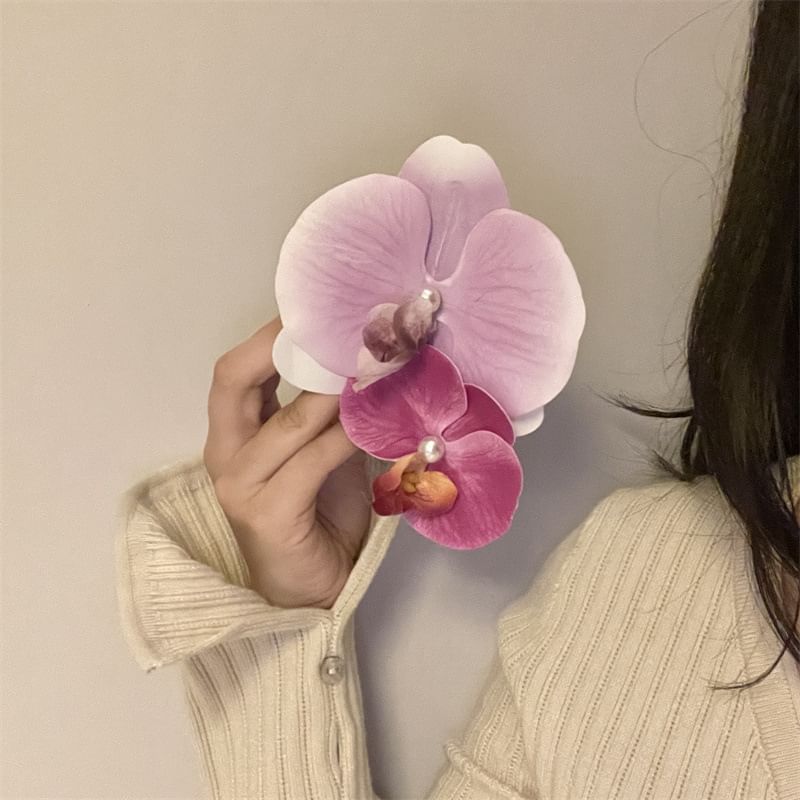 Hair Clamp Floral Fabric