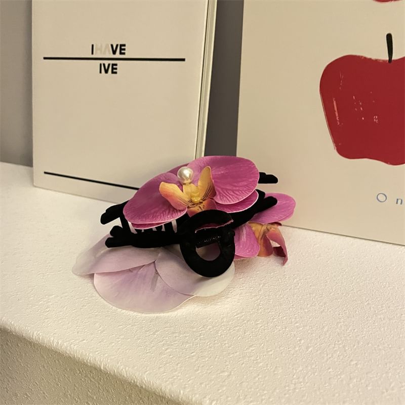 Hair Clamp Floral Fabric