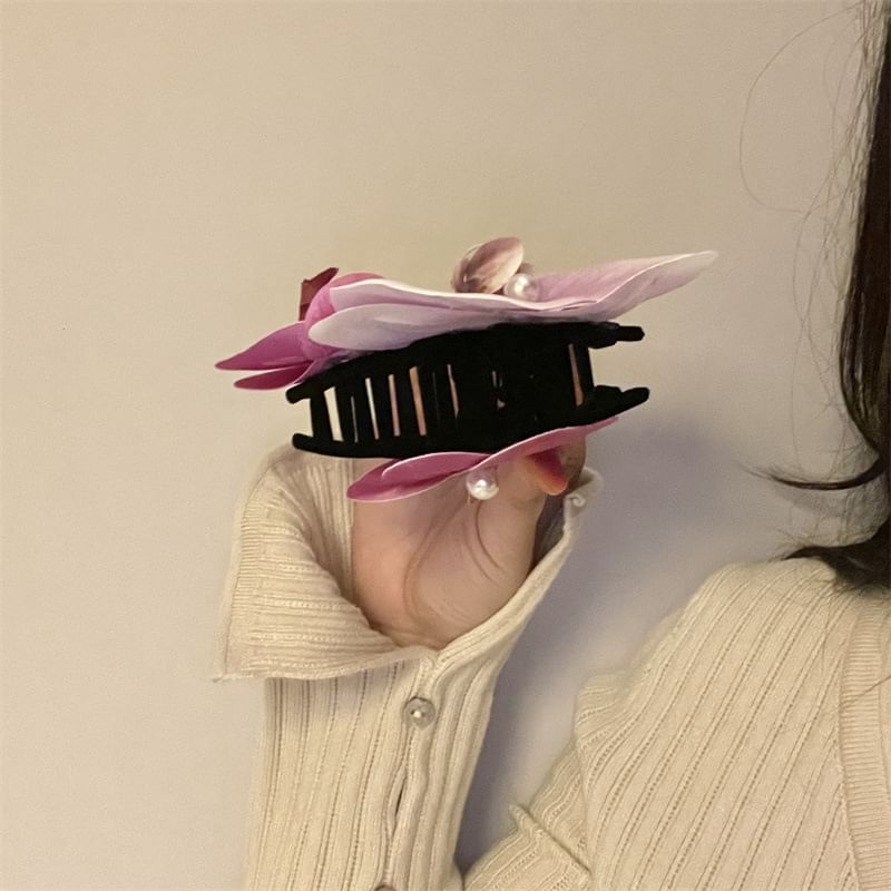 Hair Clamp Floral Fabric