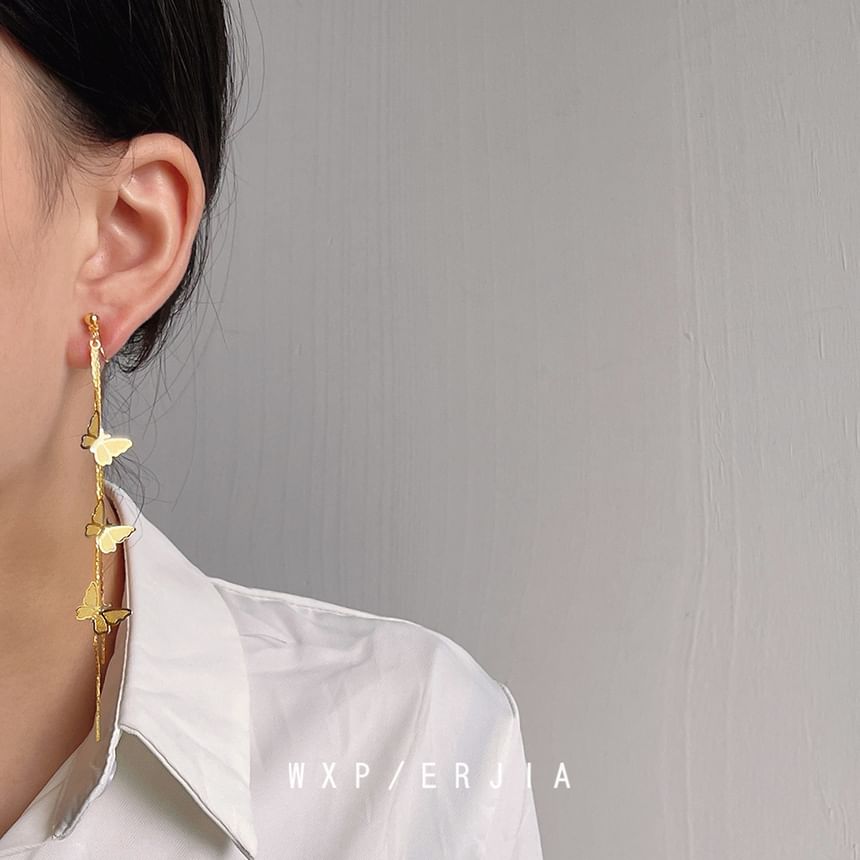 Alloy Earring Butterfly Threader
