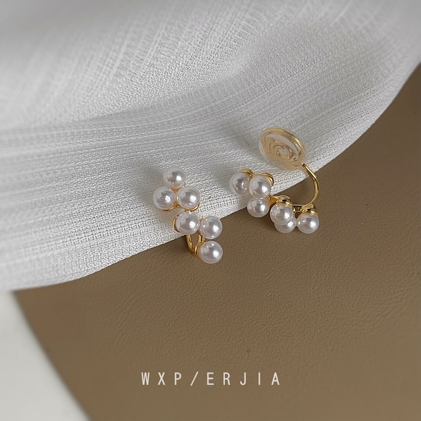 Cuff Ear Faux Pearl Alloy