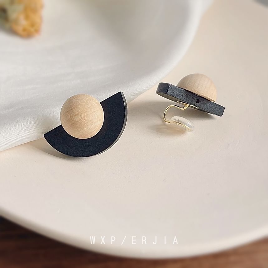 Wooden Ear Cuff Geometric