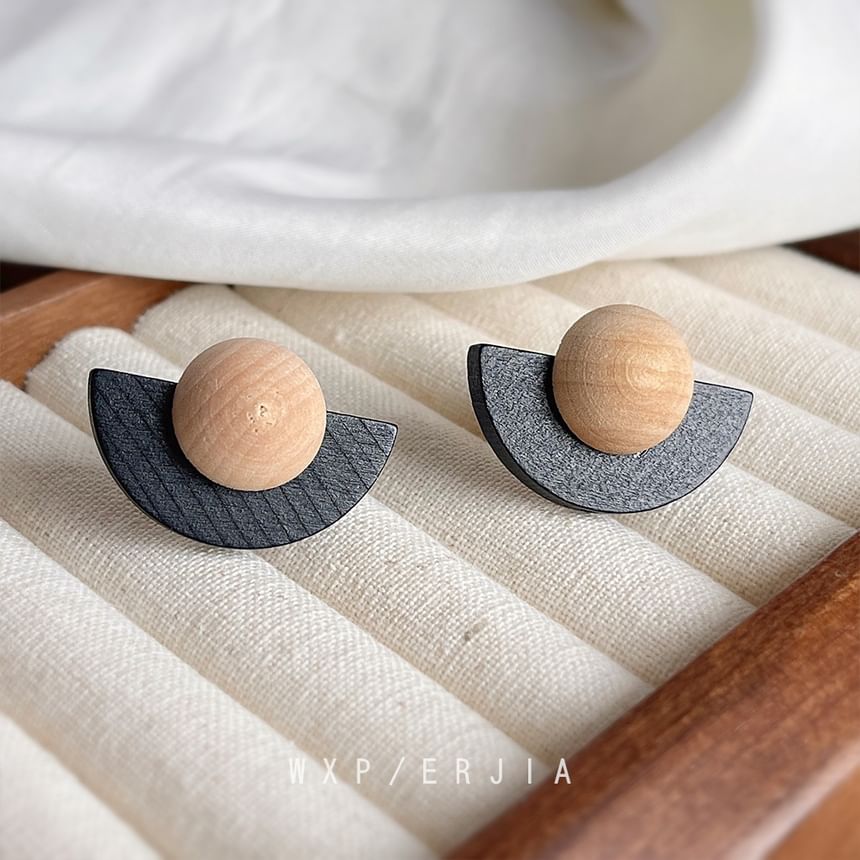 Wooden Ear Cuff Geometric