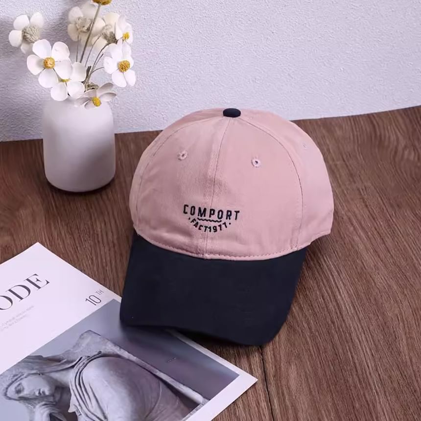 Lettering Tone Two Embroidered Cap Baseball