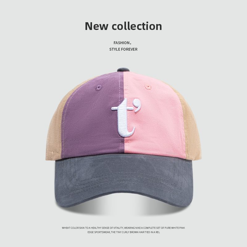 Embroidered Baseball Color Cap Block Lettering