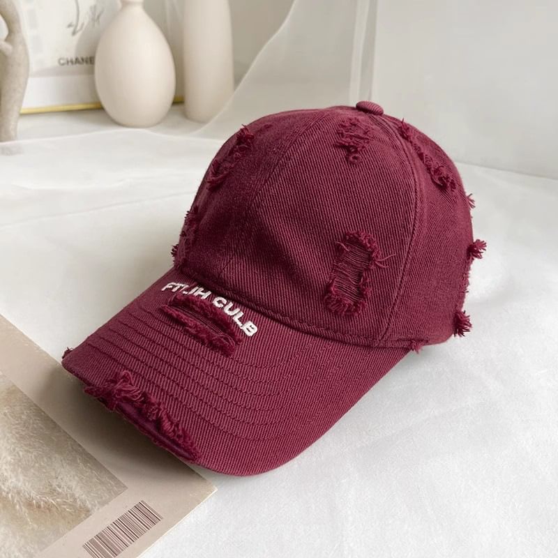 Cap Distressed Lettering Baseball