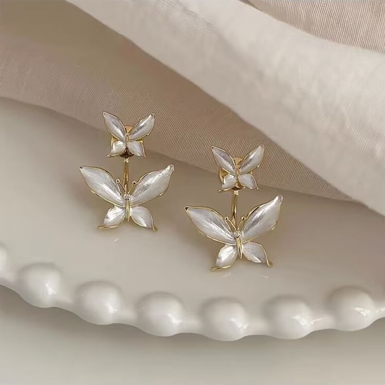 Alloy Jacket Butterfly Ear