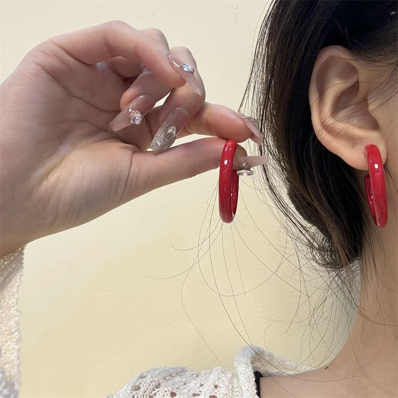 Hoop Open Earring Alloy Designs) (Various