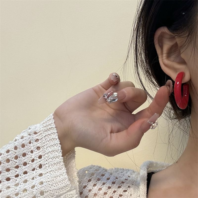 Hoop Open Earring Alloy Designs) (Various