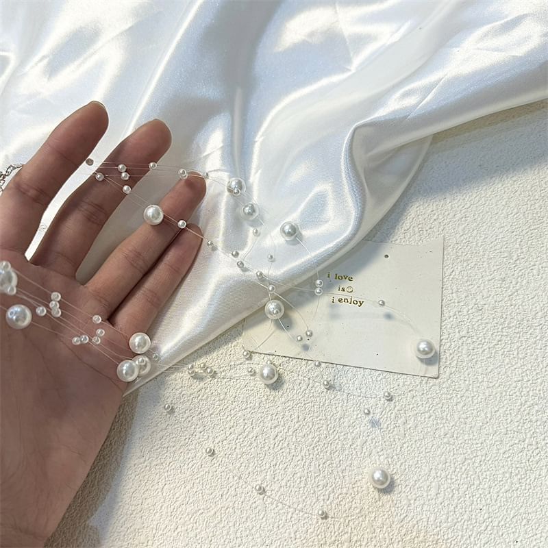 Choker Pearl Layered Faux