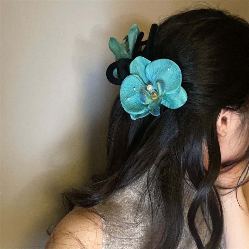 Clamp Floral Hair Fabric