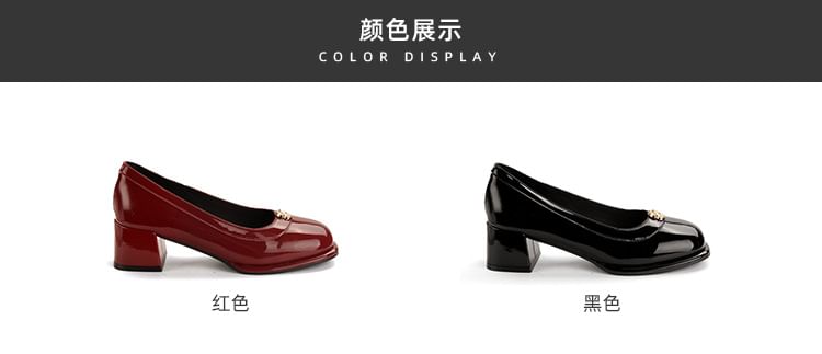 Pumps Platform Floral Chunky Heel