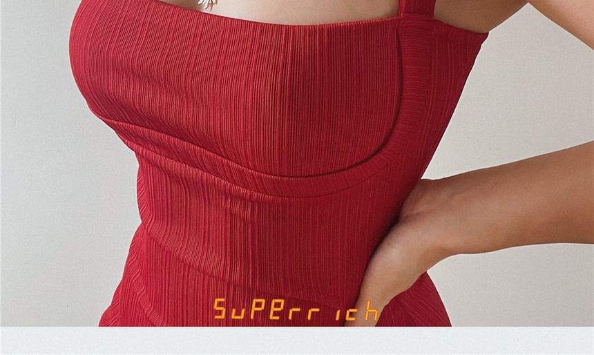 Midi Plain Shoulder Off Sheath Dress