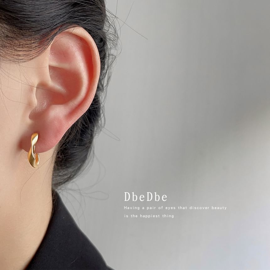 Cuff Earring Hoop Twisted Open Alloy