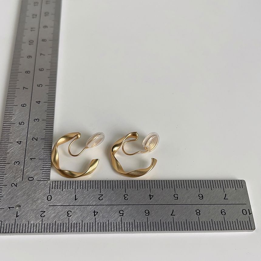 Cuff Earring Hoop Twisted Open Alloy