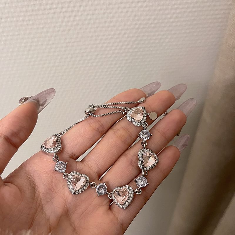 Bracelet Heart Rhinestone