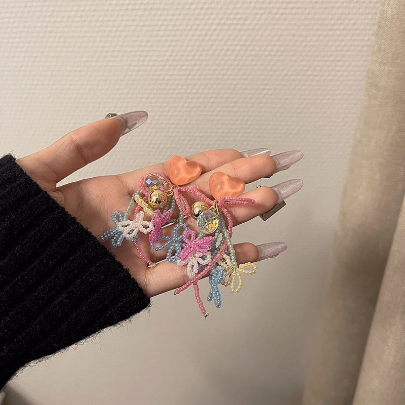 Bow Drop Bead Earring