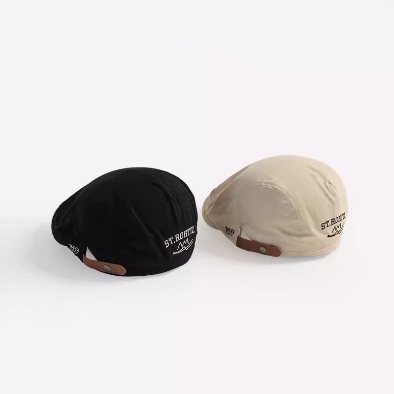 Sample Numerical Embroidered Flat Cap