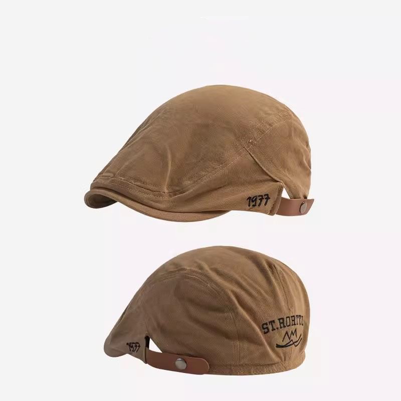 Sample Numerical Embroidered Flat Cap