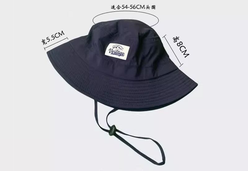 Applique Lettering Bucket Hat