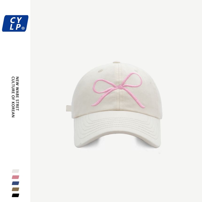 Cap Bow Baseball Embroidered