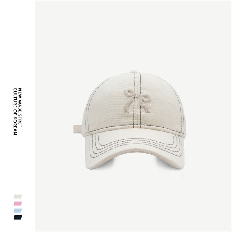 Cap Baseball Embroidered Bow
