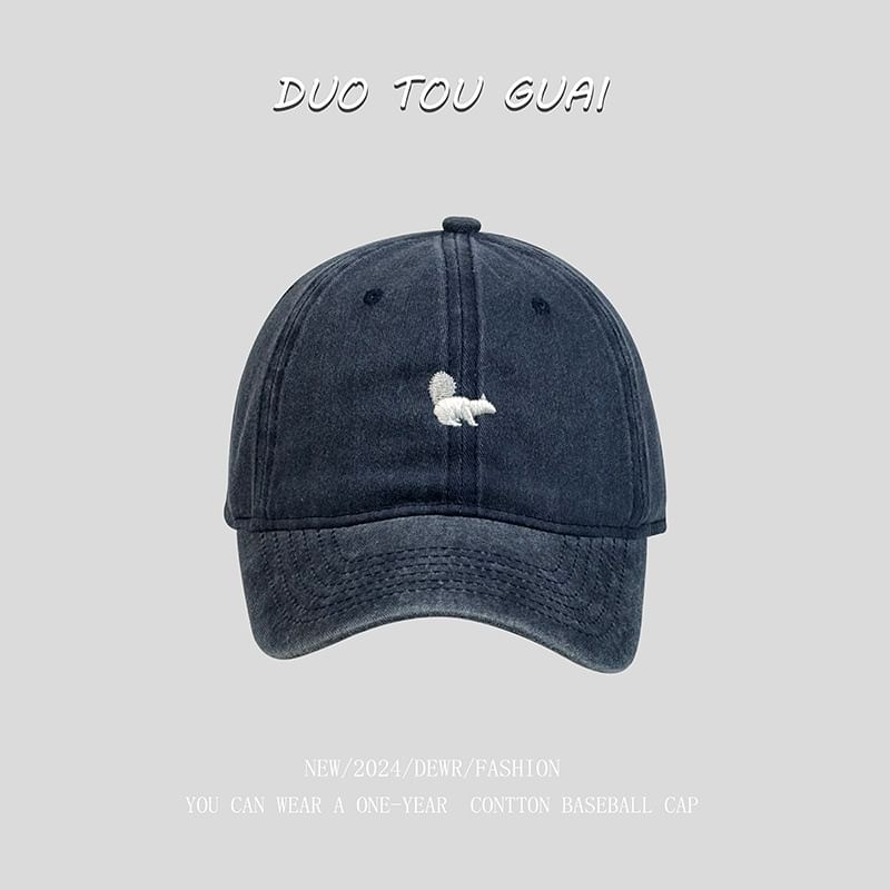 Cap Baseball Squirrel Embroidered
