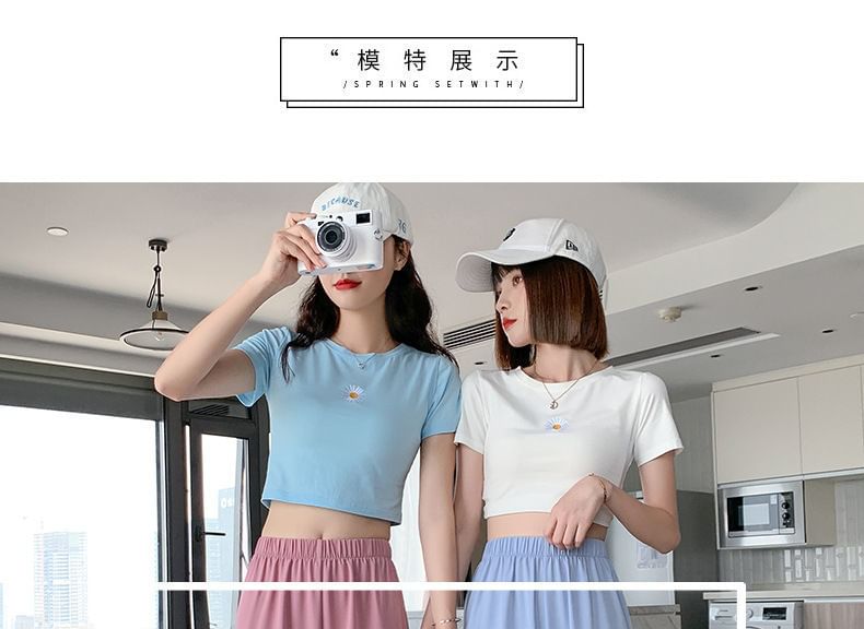 (Various Plain Waist Designs) Pants Elastic Leg Straight