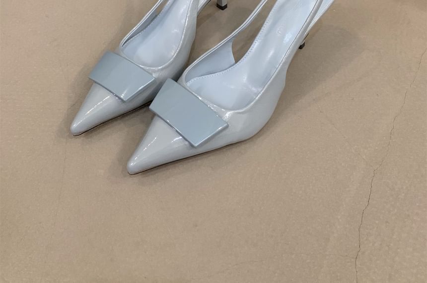 Sample Pointed Toe Stiletto Heel Slingback Sandals