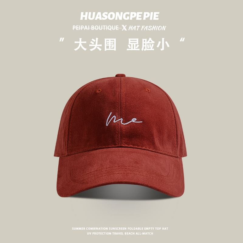 Lettering Embroidered Cap Baseball