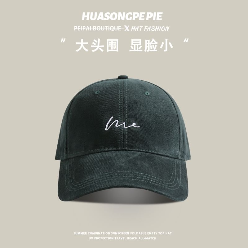Lettering Embroidered Cap Baseball