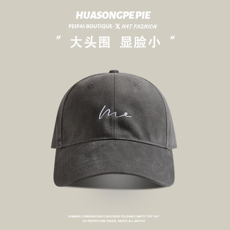 Lettering Embroidered Cap Baseball