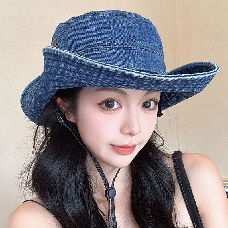 Hat Washed Denim Boonie