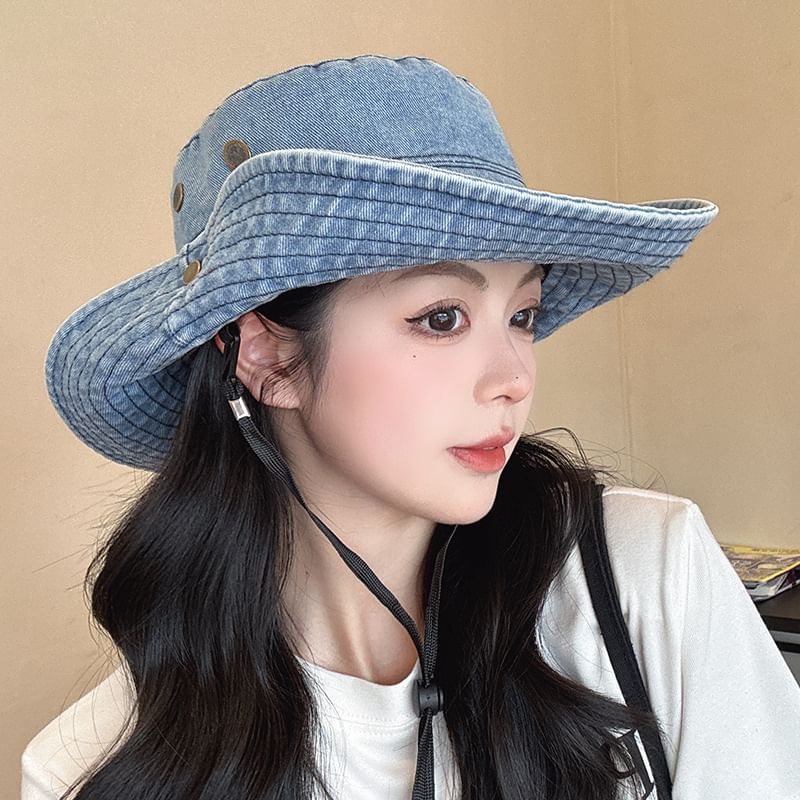 Hat Washed Denim Boonie